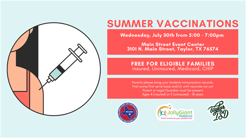 Summer Vaccination Clinic